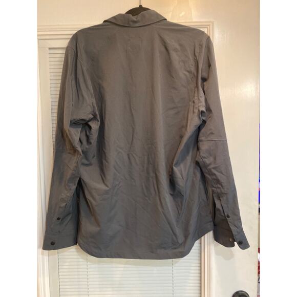 VTG 1946 Shirt Mens Gray Size M Long Sleeve Stretch Snap Dress Collar New (b6) - Picture 5 of 5